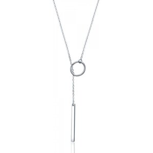 Klenoty Amber Strieborný prevliekací náhrdelník s kruhom