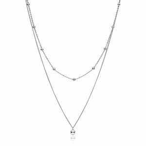 Klenoty Amber Strieborný guľôčkový náhrdelník
