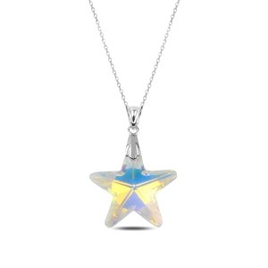 Klenoty Amber Strieborný náhrdelník s príveskom hviezdice