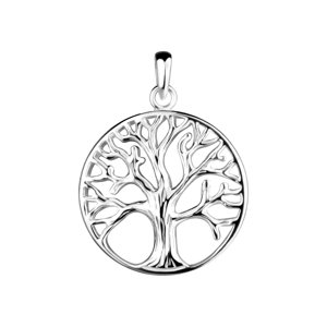 Klenoty Amber Strieborný prívesok strom života v kruhu
