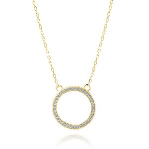 Klenoty Amber Strieborný náhrdelník Melisa gold