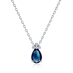 Klenoty Amber Elegantný strieborný náhrdelník modrý Amanda