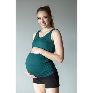Zelený top pre tehotné a dojčiace ženy v zľave