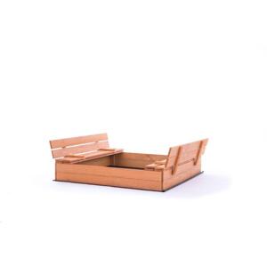 Uzatvárateľné impregnované pieskovisko s lavičkami - 160x160 cm