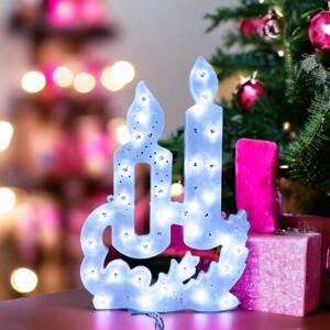 Vianočná svietiaca ozdoba v tvare sviečok