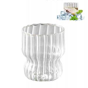 Sklenený pohár s vlnitými stenami - 260 ml