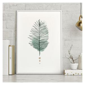 Plagát s minimalistickým motívom palmového listu