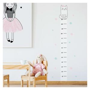 Detský výškový meter na stenu s motívom mačky