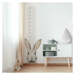 Detský výškový meter na stenu s králikom