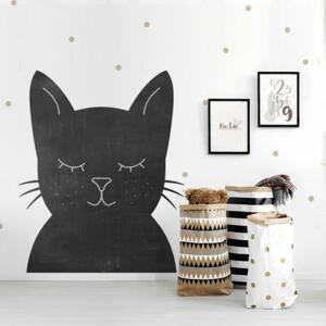 Tabuľová nálepka na stenu v podobe mačky