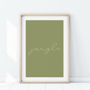 Nástenný plagát s nápisom Jungle