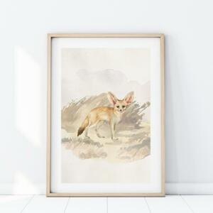 Plagát z kolekcie safari s motívom líšky fenek