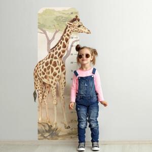Detský výškový meter na stenu s motívom žirafy