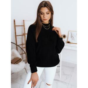 Čierny oversize sveter pre dámy