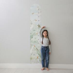 Detský výškový meter na stenu s húskami