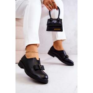 Čierne dámske topánky s mašľou