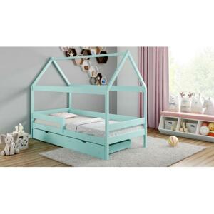 Jednolôžková domčeková posteľ pre deti - 180x90 cm