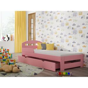 Drevená jednolôžková posteľ pre deti - 190x80 cm