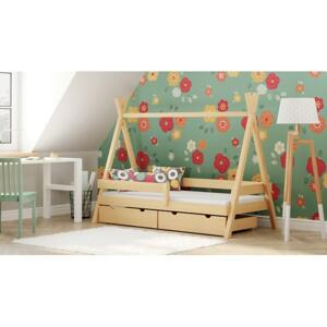 Detská drevená posteľ tipi - 180x80 cm