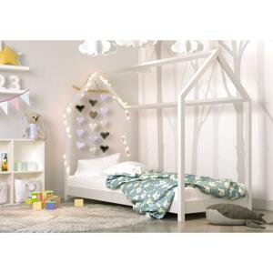 Biela detská posteľ domček - Bella