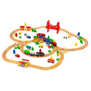 Drevená železničná trať pre deti