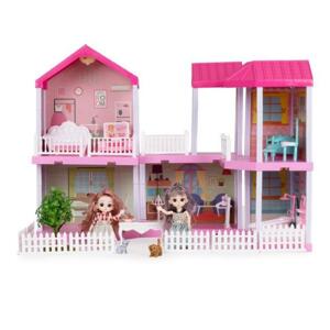 Skladací ružový domček pre bábiky