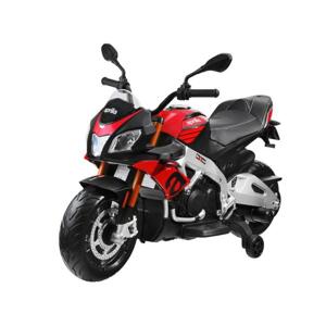Elektrická červená motorka Aprilia Tuono V4 pre deti