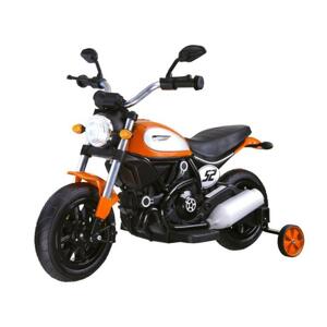 Oranžová elektrická motorka pre deti