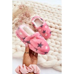 Detské ružové papuče s hviezdami
