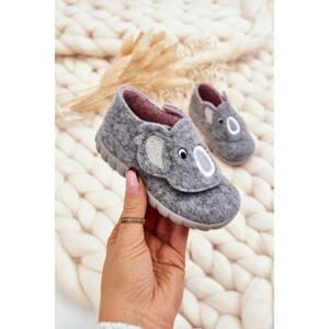 Detské sivé papuče - koala