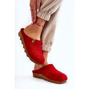 Červené dámske papuče s profylaktickou vložkou