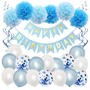 Narodeninová sada balónov v modrej farbe