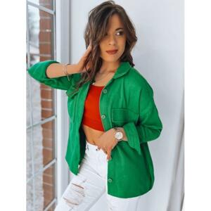 Zelená košeľová dámska bunda