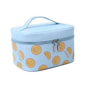 Modrý kozmetický kufrík s pomarančami