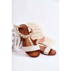 Dievčenské béžové sandále vo výpredaji