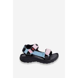Modro-ružové sandále pre dievčatá