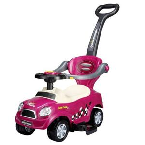 Ružové autíčko pre deti s rúčkou 3v1