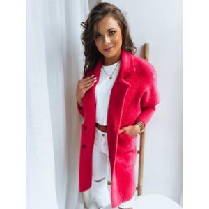 Ružový dámsky kabát alpaka