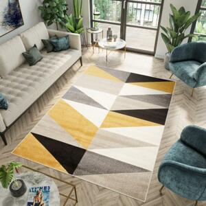 Moderný koberec s trojuholníkovým vzorom