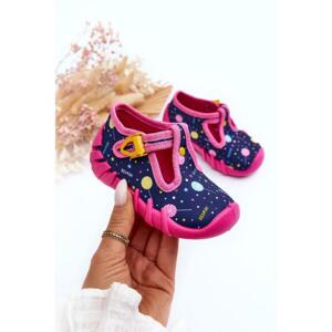 Ružovo-modré dievčenské papuče