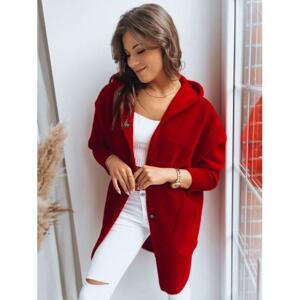 Červený dámsky kabát alpaka