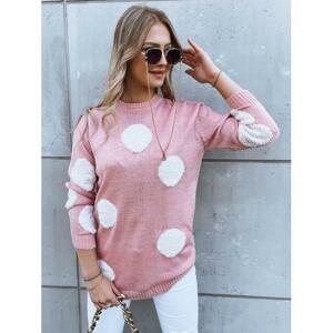Ružový dámsky sveter s guličkami